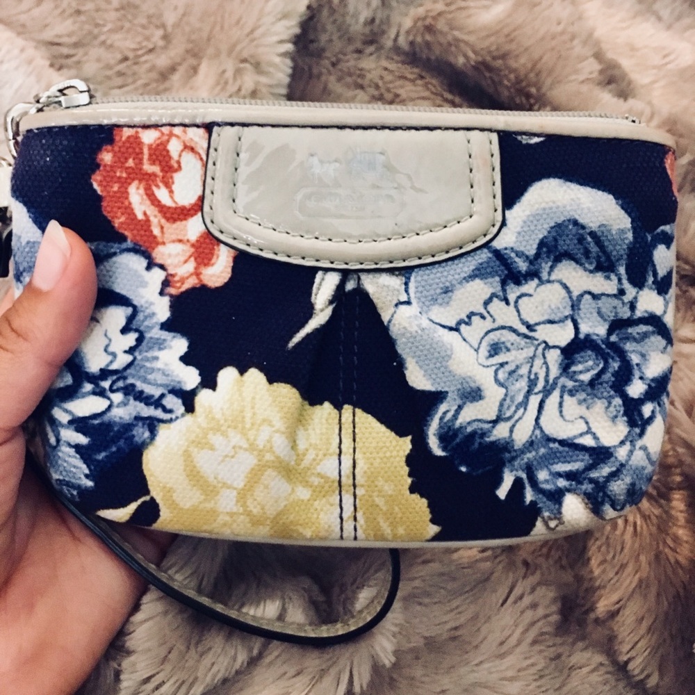 COACH Floral Wristlet